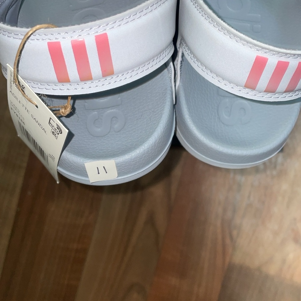 adidas White and Multicolor Sandals - Picture 4 of 7